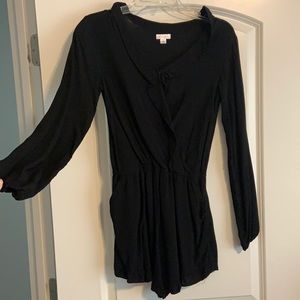 Long sleeve black romper